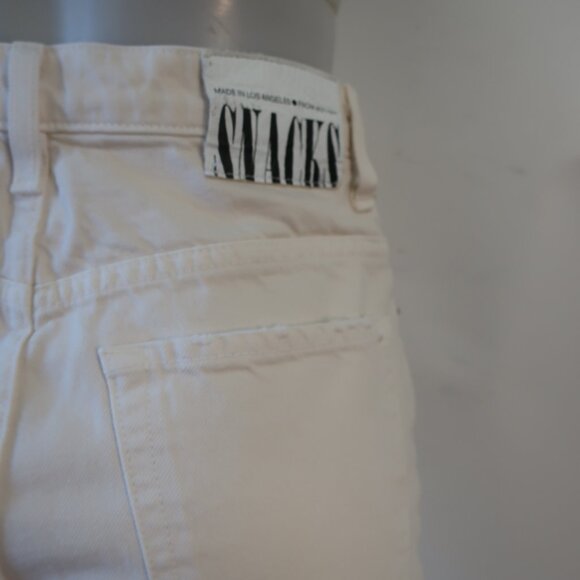 Women Mother Snacks Natural Wash HW Double Stack Ankle High Rise Denim Jeans 27 - Picture 7 of 11